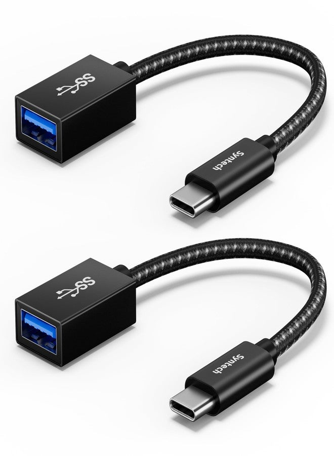 Syntech محول USB C إلى USB من سينتيك، عبوة 2 محول USB C إلى USB 3، Type C إلى A، محول Thunderbolt 3 إلى USB أنثوي كابل OTG متوافق مع iPhone 17/Air/16/15 Pro Max، iPad mini 6، MacBook Pro، Air والمزيد - Image 1