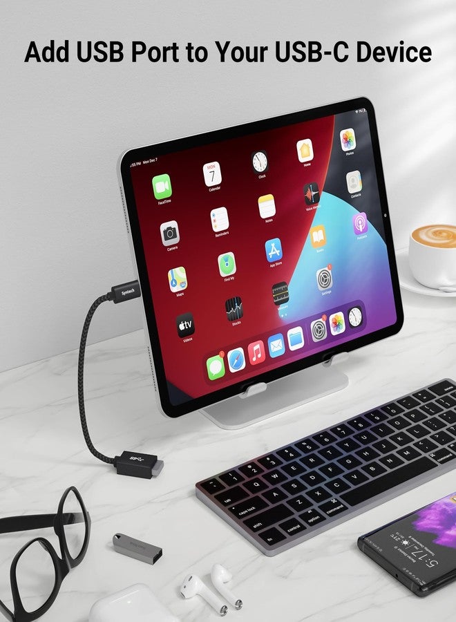 Syntech محول USB C إلى USB من سينتيك، عبوة 2 محول USB C إلى USB 3، Type C إلى A، محول Thunderbolt 3 إلى USB أنثوي كابل OTG متوافق مع iPhone 17/Air/16/15 Pro Max، iPad mini 6، MacBook Pro، Air والمزيد - Image 5