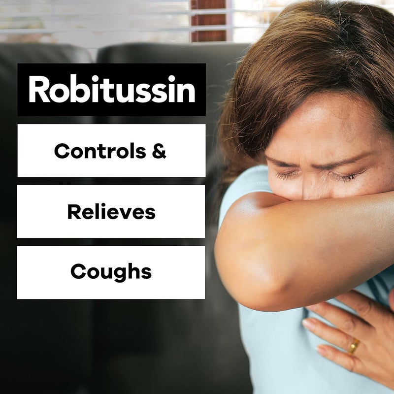 Robitussin Cough and Chest Congestion DM Cough Suppressant and Expectorant Raspberry Flavor 8 Fl Oz Bottle - Image 2