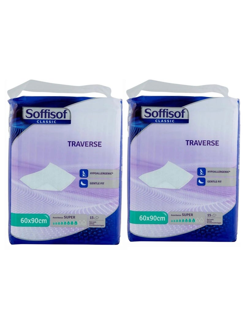 سوفيسوف 30 قطعة من المفارش الصحية عالية الامتصاص 60*90 سم  داخل 2 عبوة - Image 1