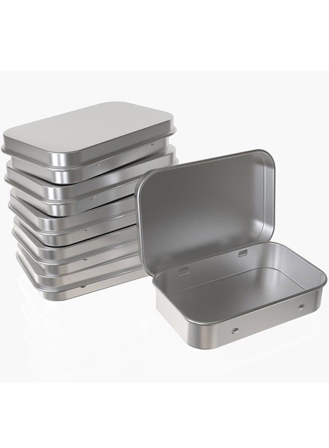 Hulless 6pcs Metal Hinged Tins Box Containers Mini Portable Small Storage Containers Kit Tin Box Containers, Small Tins with Lids, Craft containers, Tin Empty Boxes, Home Storage 3.7x2.3x0.8 inch. - Image 1
