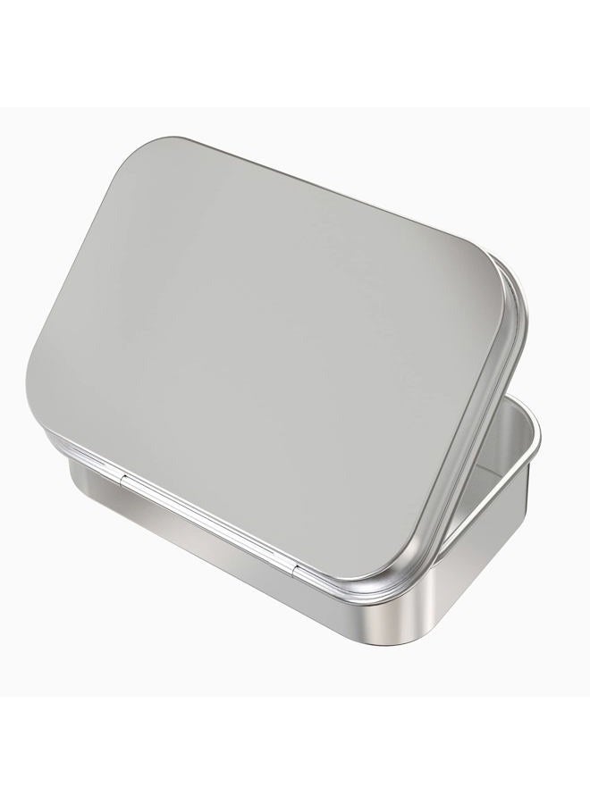 Hulless 6pcs Metal Hinged Tins Box Containers Mini Portable Small Storage Containers Kit Tin Box Containers, Small Tins with Lids, Craft containers, Tin Empty Boxes, Home Storage 3.7x2.3x0.8 inch. - Image 4