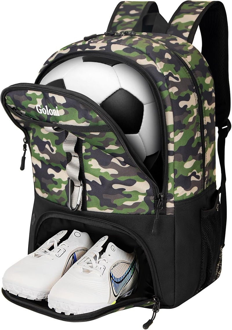 Goloni |Basketball Soccer Backpack Bag - Soccer Backpack & Bags for Basketball, Volleyball & Football Sports, Includes Separate Cleat Shoe and Ball Compartment, fit to & Adult - Image 1