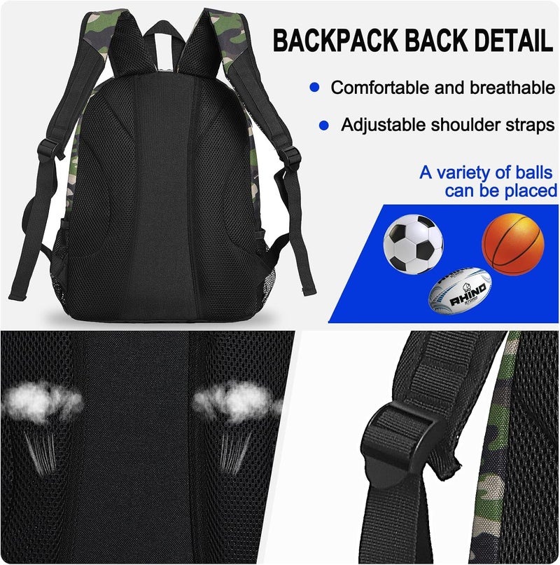 Goloni |Basketball Soccer Backpack Bag - Soccer Backpack & Bags for Basketball, Volleyball & Football Sports, Includes Separate Cleat Shoe and Ball Compartment, fit to & Adult - Image 5
