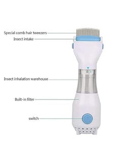 ELRINZA Electrical Head Lice Comb Lice Solution Chemical Free Kills Head Lice Capture Lice Removal Treatment Lice Combs And Vacuums Machine For Lice Removed From Head V-Comb  - Image 5