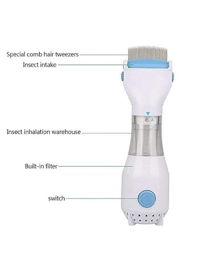 Electrical Head Lice Comb Lice Solution Chemical Free Kills Head Lice Capture Lice Removal Treatment Lice Combs And Vacuums Machine For Lice Removed From Head V-Comb