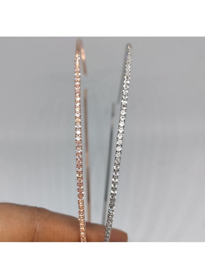 trendsetter إكسسوار شعر عصري مزين بالحجر المعدني / رباط رأس للفتيات والنساء (عبوة من 2) ذهبي وفضي (خط واحد) - Image 5