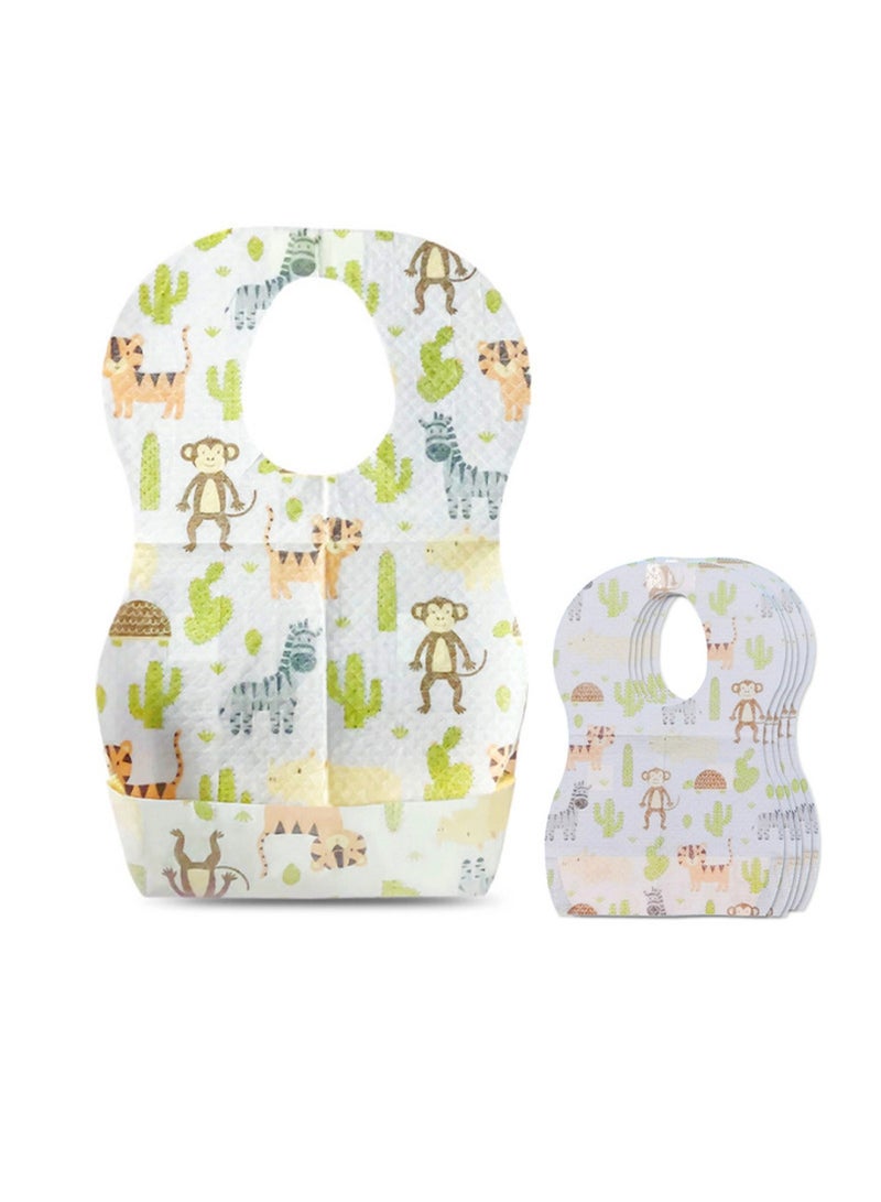 STAR BABiES Combo Pack Disposable Bibs Pack Of 20 With Disposable Towel Pack Of 3 Animal - Image 4