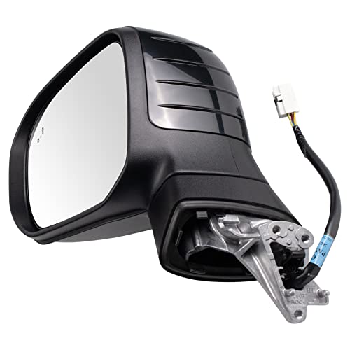 TRQ Left Driver Side Power Heated Mirror Smooth Black Paint to Match Compatible with 2020-2022 Kia Telluride KI1320240 - Image 3