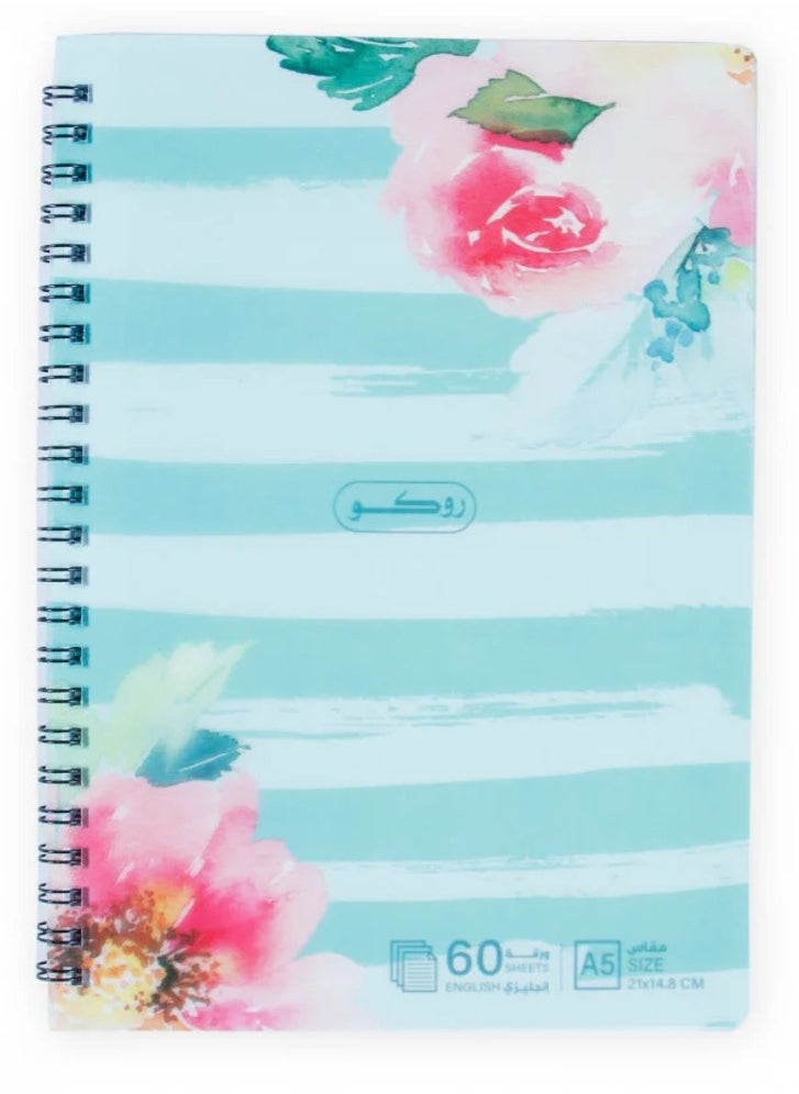 ROCO - 6 Piece English Notebook Of 60 Sheets A5 Multi-shape And Multicolor Cover - Image 1