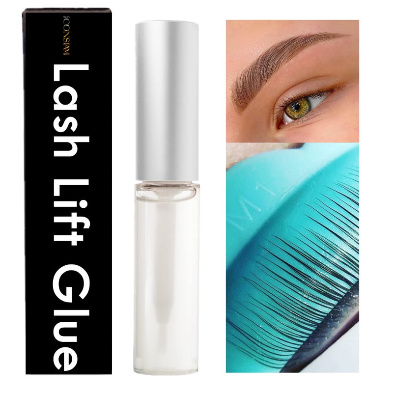 ICONSIAM Clear Lash Lift Glue Strong Brow Lamination and Eyelash Perm Adhesive 5 Seconds to Set Them In Place Satisfying Eyelash Lifting Without Hair Popping Off More 100 Applications