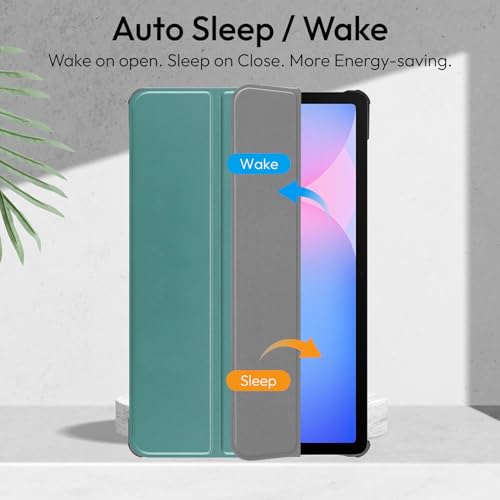 Robustrion Cover for Samsung Tab S10 FE 10.9 inch/Tab S9 FE/Tab S9 11" Cover Case, Flip Stand Back Case Cover for Samsung Tab S10 FE/Tab S9 FE / S9 Tab Cover [Auto Sleep Wake] - Dark Green - Image 3