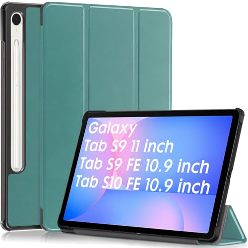 Robustrion Cover for Samsung Tab S10 FE 10.9 inch/Tab S9 FE/Tab S9 11" Cover Case, Flip Stand Back Case Cover for Samsung Tab S10 FE/Tab S9 FE / S9 Tab Cover [Auto Sleep Wake] - Dark Green - Image 1