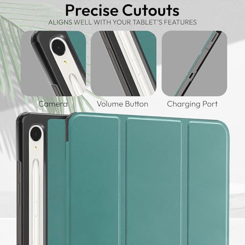 Robustrion Cover for Samsung Tab S10 FE 10.9 inch/Tab S9 FE/Tab S9 11" Cover Case, Flip Stand Back Case Cover for Samsung Tab S10 FE/Tab S9 FE / S9 Tab Cover [Auto Sleep Wake] - Dark Green - Image 4