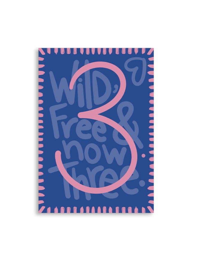 Greeting card WILD THREE