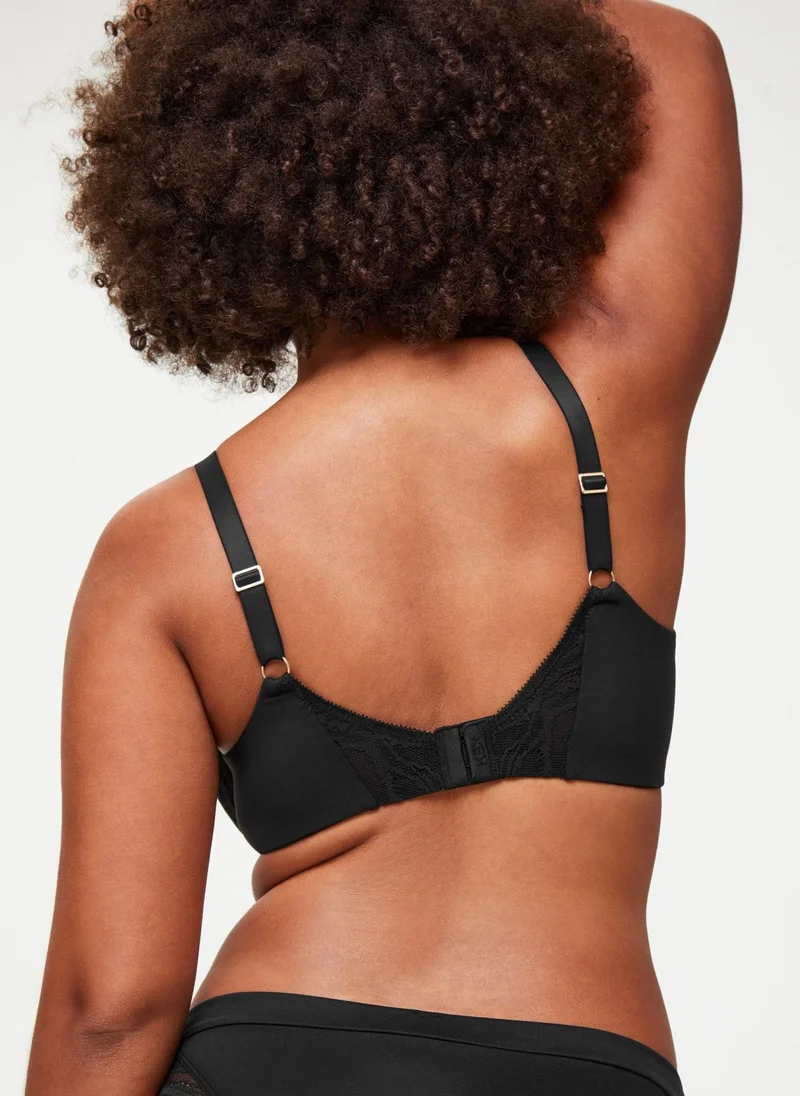 KBX Ann Summers Charlotte Underwired Padded Plunge Bra Black