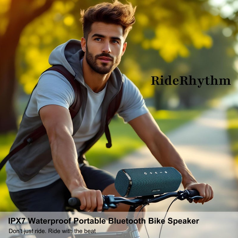 NSY Audio 40W Portable Bluetooth Speaker for Shower, IPX7 Waterproof Outdoor Sandproof Beach Speaker, 25-Hour Playtime, Bass Boosted, LED Lights, Built-in Microphone, TWS Pairing for Pool, Blue - Image 5
