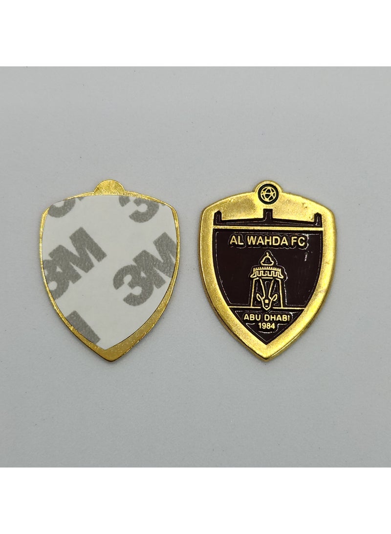 اكنور ملصق معدني مخصص لشعار نادي الوحدة - معدن عالي الجودة للهواتف المحمولة والسيارات وأجهزة الكمبيوتر المحمولة والملحقات - Image 2