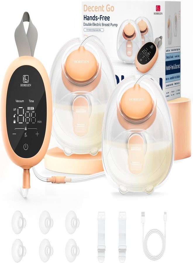 Horigen Upgraded Wearable Hands Free Breast Pump: D6 Portable Low Noise Breastfeeding Pumps with 3 Modes & 9 Levels & Memory Function | Leak-Proof Double-Seal Design | Strong Suction 15/17/21/25mm Flange - Image 1
