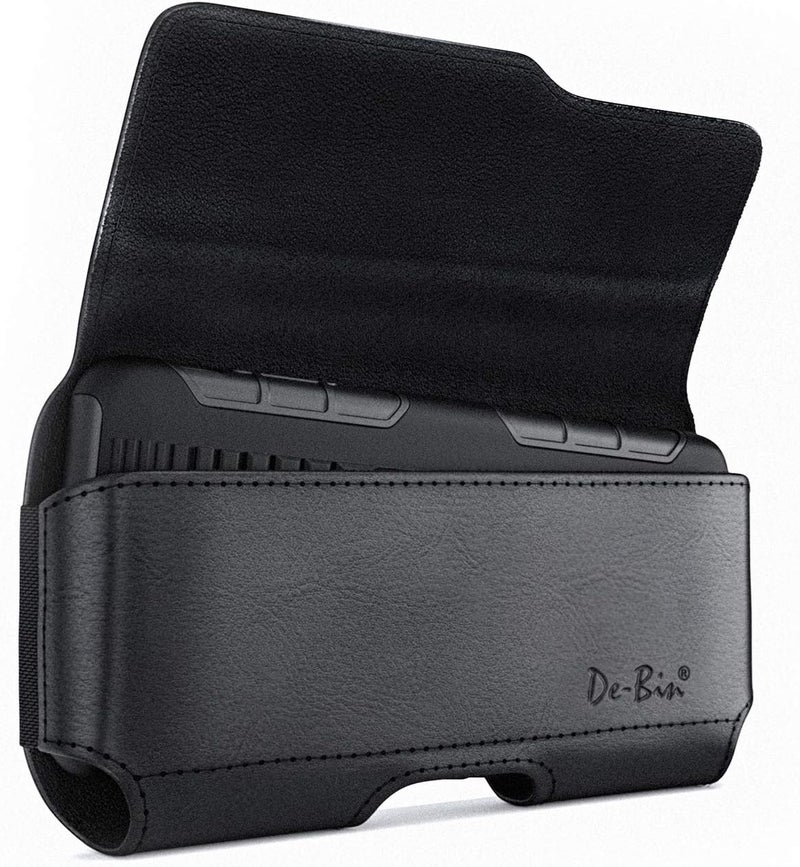 DeBin Case for Large iPhone Plus, Pro Max Cell Phones, Samsung Galaxy S24+ Plus 5G to S10+ Plus Smartphones – Cellphone Belt Holder Clip Holster Carry Pouch Man Women (Fits Phone with Case on) Black - Image 5