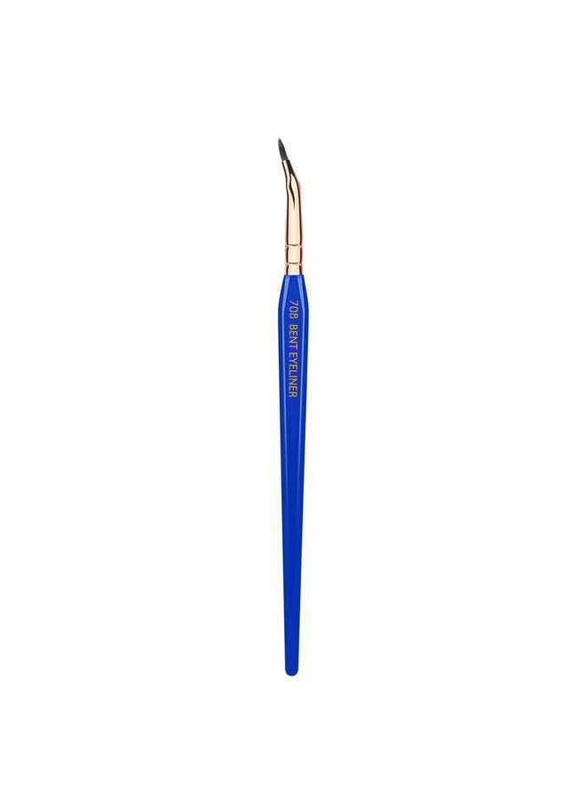 Bdellium Tools Professional Makeup Brush Golden Triangle Series - Bent Eyeliner 708 - Image 1