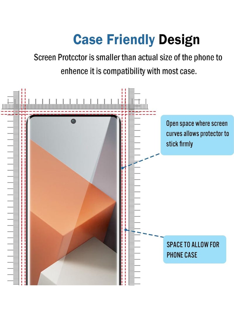 2 Pack Screen Protector for  Redmi Note 13 Pro+/Redmi Note 13 Pro Plus 5G with Camera Lens Protector, Tempered Glass Film,High Definition Clear Scratch Resistant,Bubble-Free - Image 3