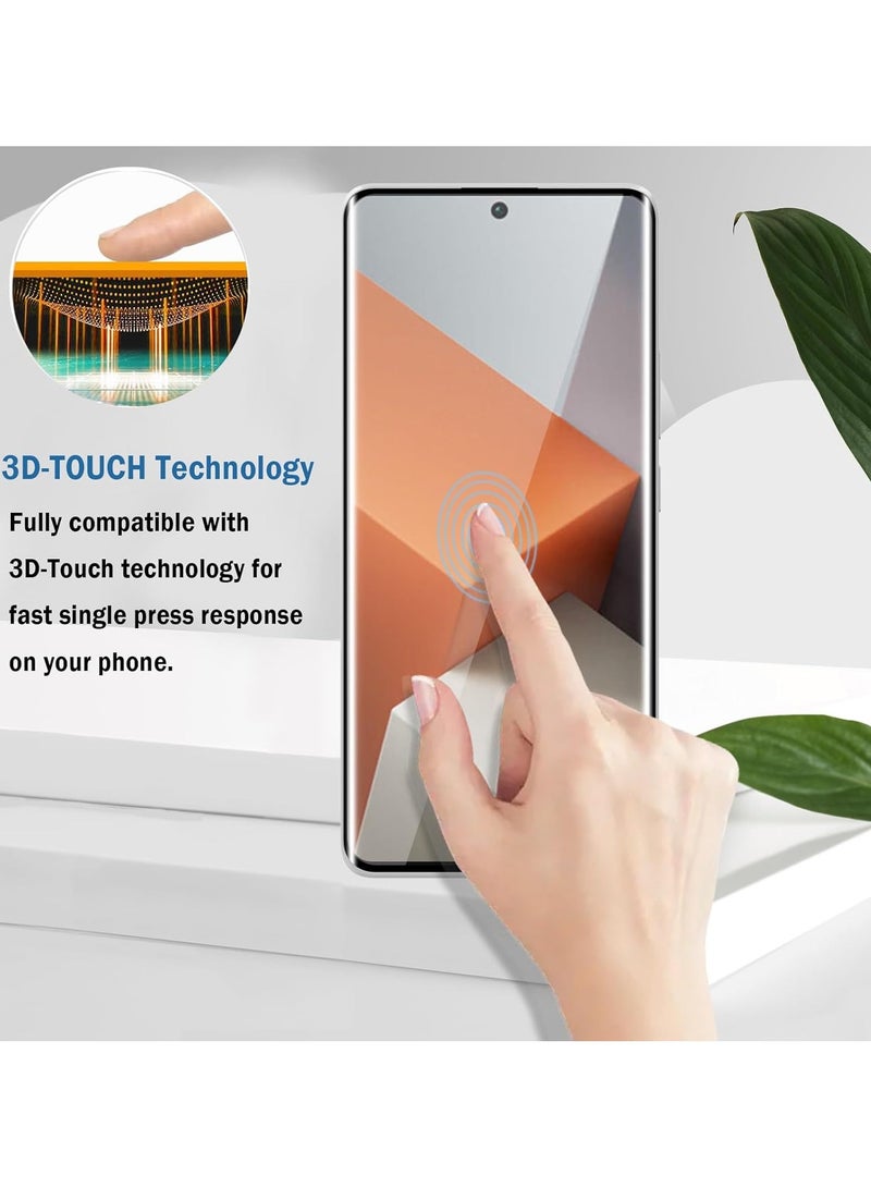 2 Pack Screen Protector for  Redmi Note 13 Pro+/Redmi Note 13 Pro Plus 5G with Camera Lens Protector, Tempered Glass Film,High Definition Clear Scratch Resistant,Bubble-Free - Image 5