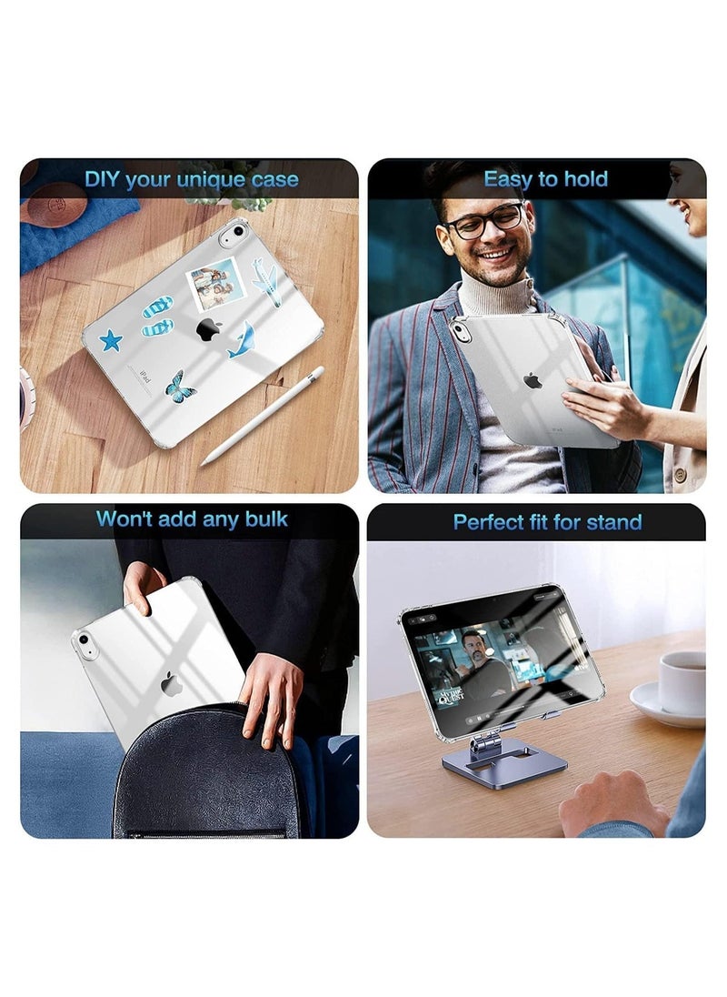 iPad 10th Generation Case Clear, iPad 10 Case 2022 (10.9 inch), Slim & Light Weight TPU Protective Clear iPad Case with Raised Edge and Transparent Back, Clear - Image 4