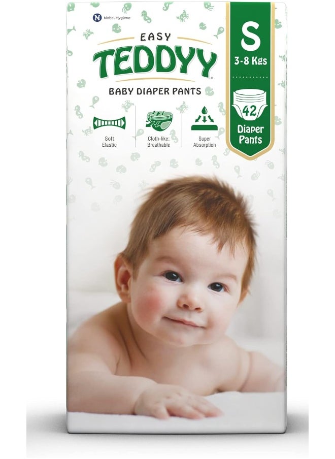 Teddyy - TEDDYY Baby Diapers Pants Easy Small 42 Count (Pack of 1) - Image 1