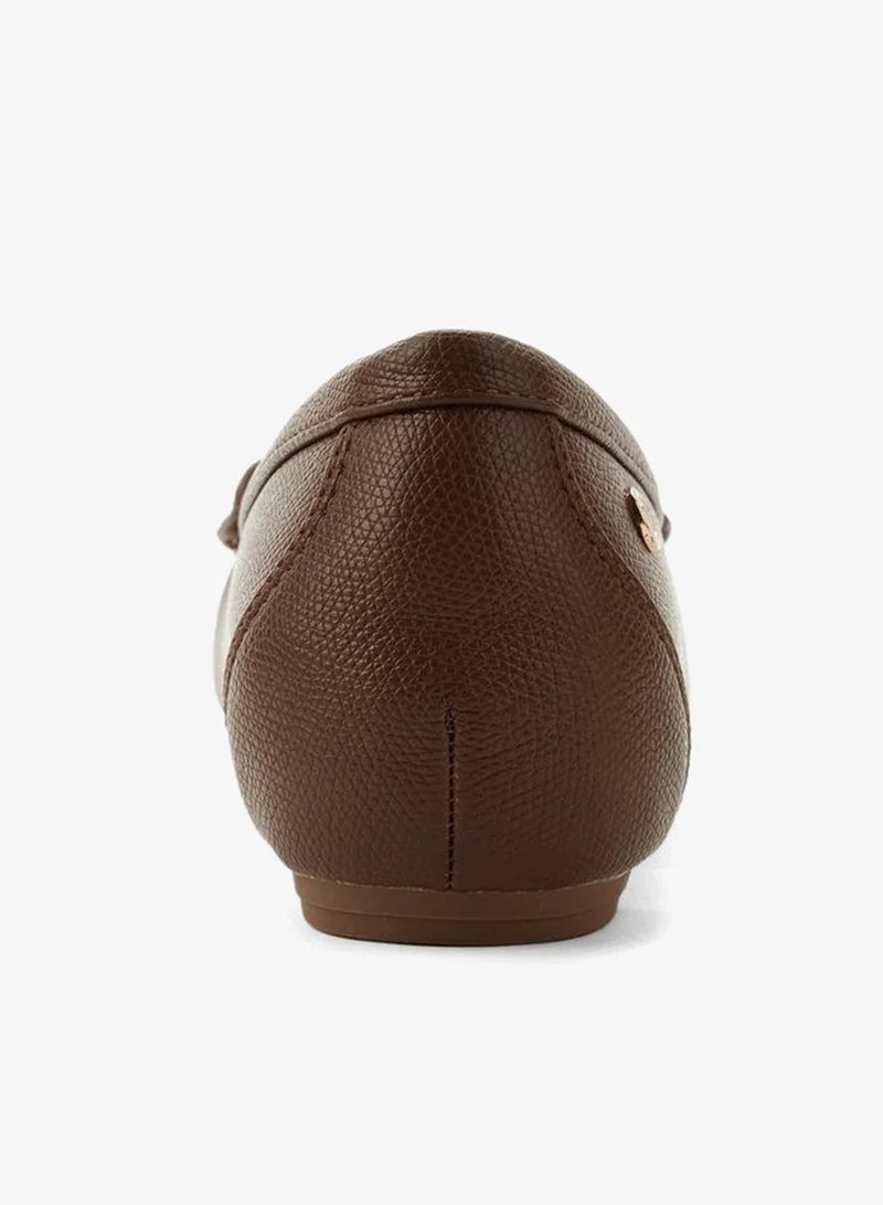 Le Confort BROWN Women Textured Moccasins for Women | Best Price UAE