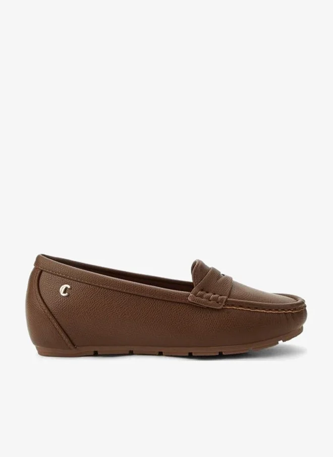 Le Confort BROWN Women Textured Moccasins for Women | Best Price UAE