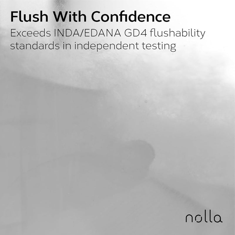 Nolla Flushable Wipes | 100% Plant-Based and Biodegradable - Soft, Unscented + Soothing Aloe and Vitamin E - For Adults and Kids 600 Count (10 Packs of 60) - Image 3