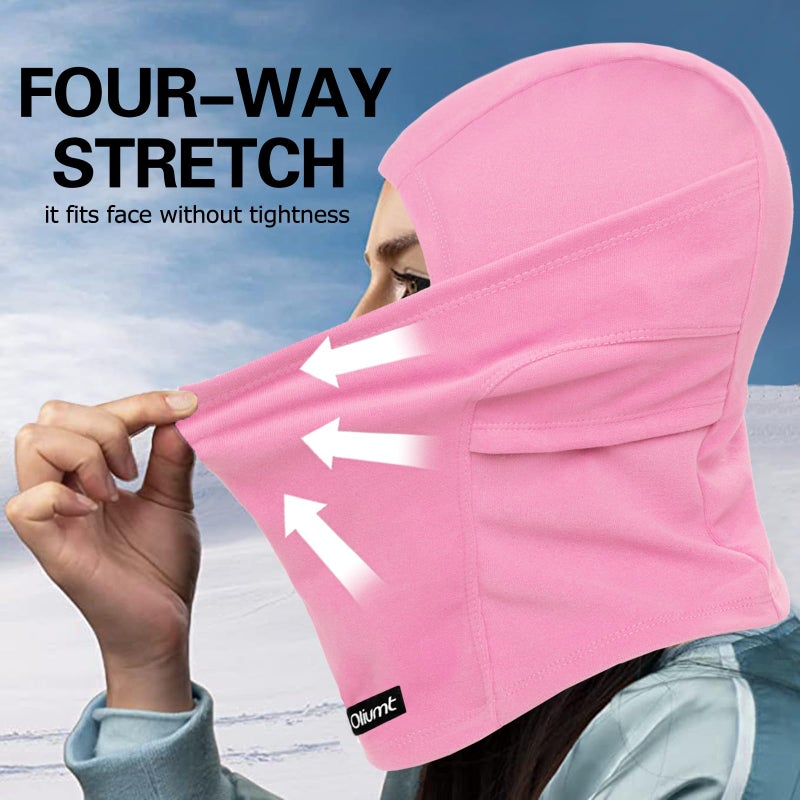 Oliumt Balaclava Ski Mask, Warm, Breathable & Lightweight, Full Coverage Fleece Winter Face Mask for Men & Women (Rose Pink) - Image 5