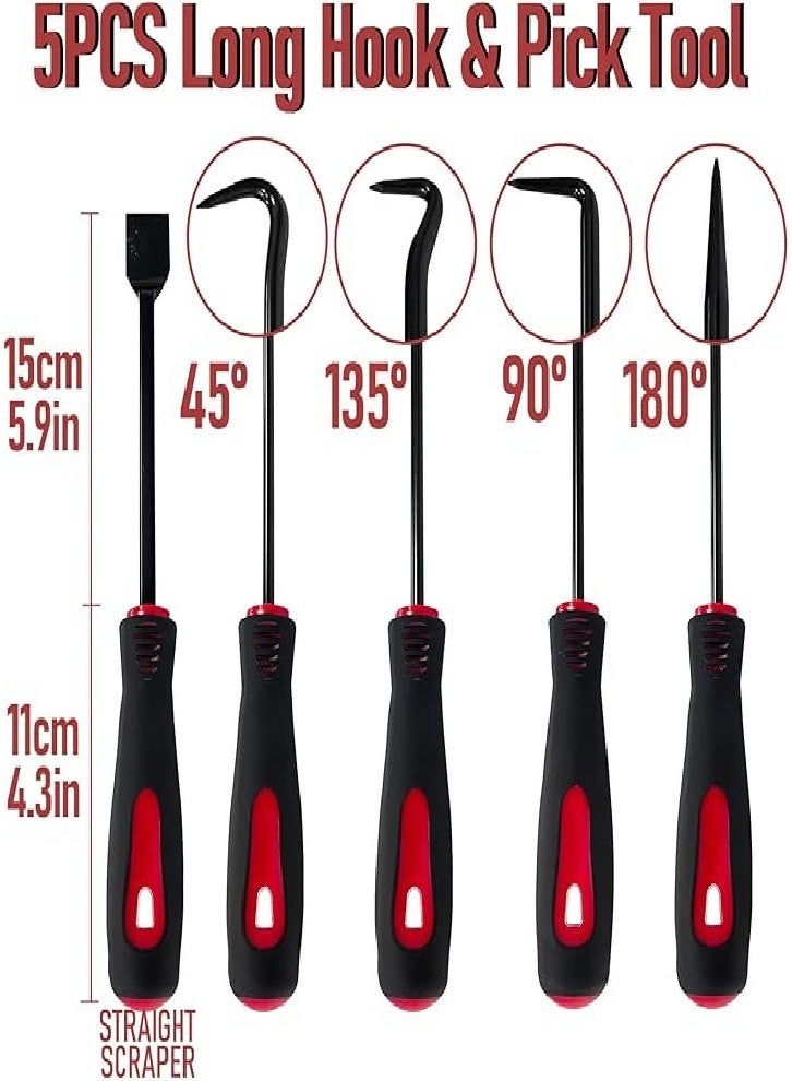 Generic 11-Piece Pick and Hook Set with Magnetic Retractable Tool Kit, Precision Scraper Hose Gasket Hand Pick-Up Tool for Automotive and Electronic Repair Tools  - Image 2