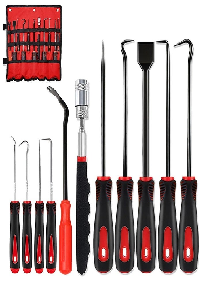 Generic 11-Piece Pick and Hook Set with Magnetic Retractable Tool Kit, Precision Scraper Hose Gasket Hand Pick-Up Tool for Automotive and Electronic Repair Tools  - Image 1