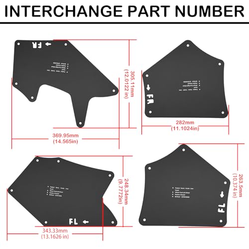 jiankun Toyota Tundra Fender Liner Splash Guard - Essential Wheel Well Liners for Tundra Sequoia 2007-2020, Top Toyota Tundra Accessories for Superior Protection(with 20 Clips), Black-D - Image 3