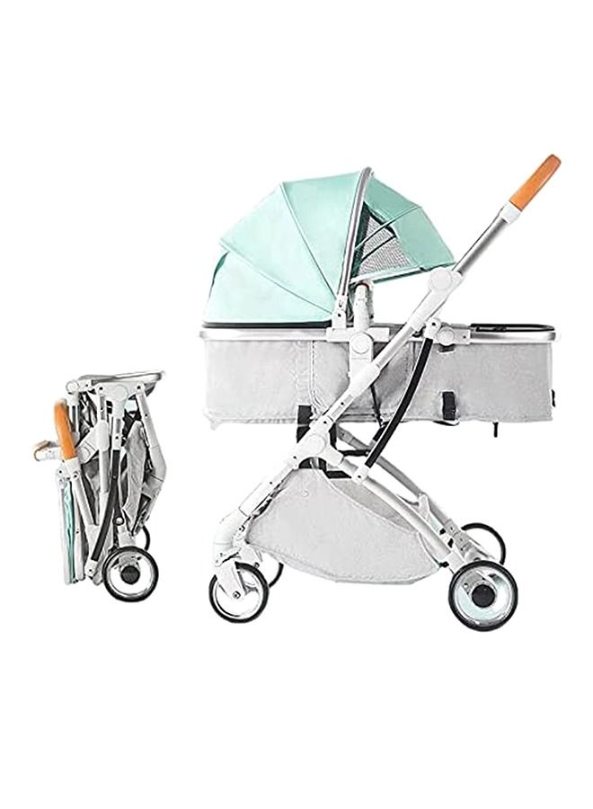 ليموس عربة أطفال محمولة بتصميم خاص للسفر عربة الأطفال حديثي الولادة (أخضر) - Image 1