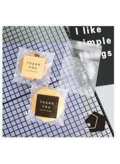 Y&D 300Pcs Clear Cello Cellophane Bags Self Adhesive Thank You Plastic for Bakery Candle Soap Cookie Candies Dessert Holiday New Year Party Favors  - Image 5