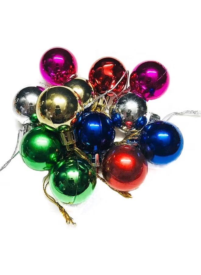 12-Piece Multi Ball Christmas Tree Decoration Balls Hangings Ornaments
