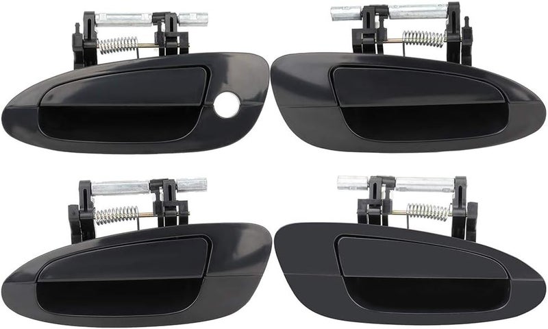 LUJUNTEC Exterior Door Handles for Nissan Altima 2002-2006 - 4pcs Black Replacement Set - Image 1