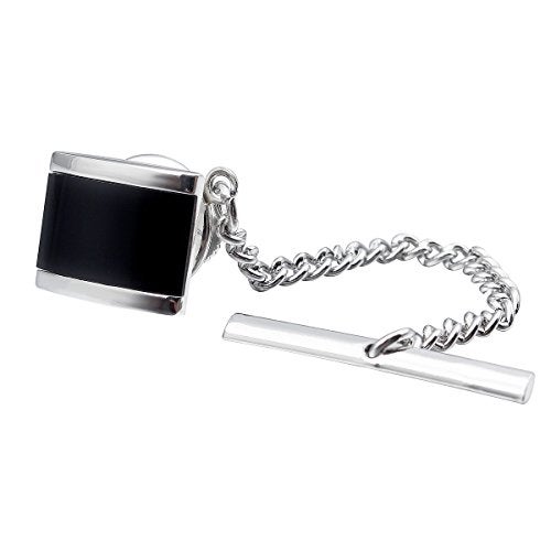 HAWSON Tie Tack for Men Tie Clip Pin With Black Stone Business - Image 1