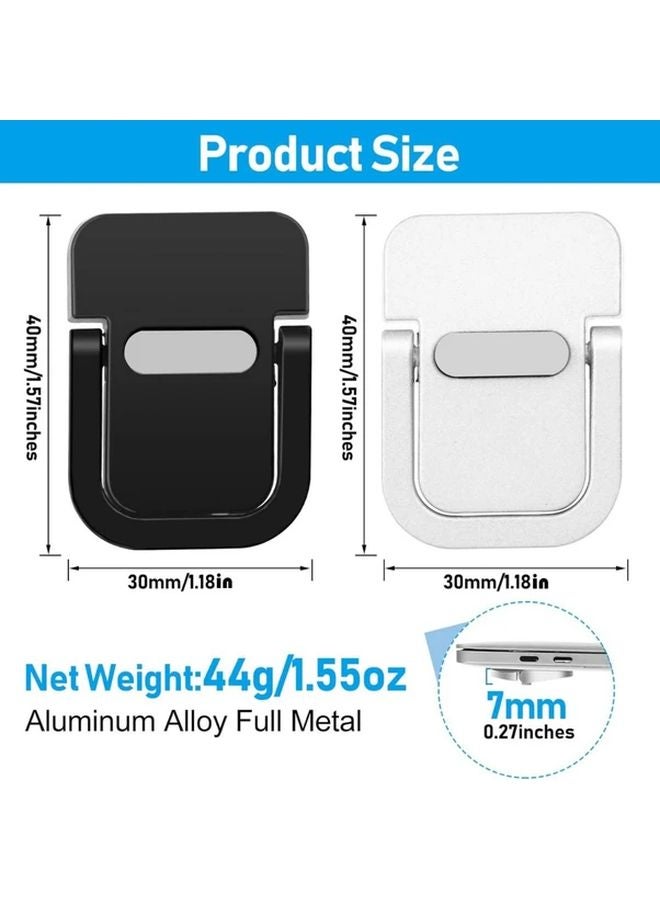 Black Portable Foldable Laptop Stand Adjustable Height Aluminum Alloy for 10 17 3 Inch - Image 3