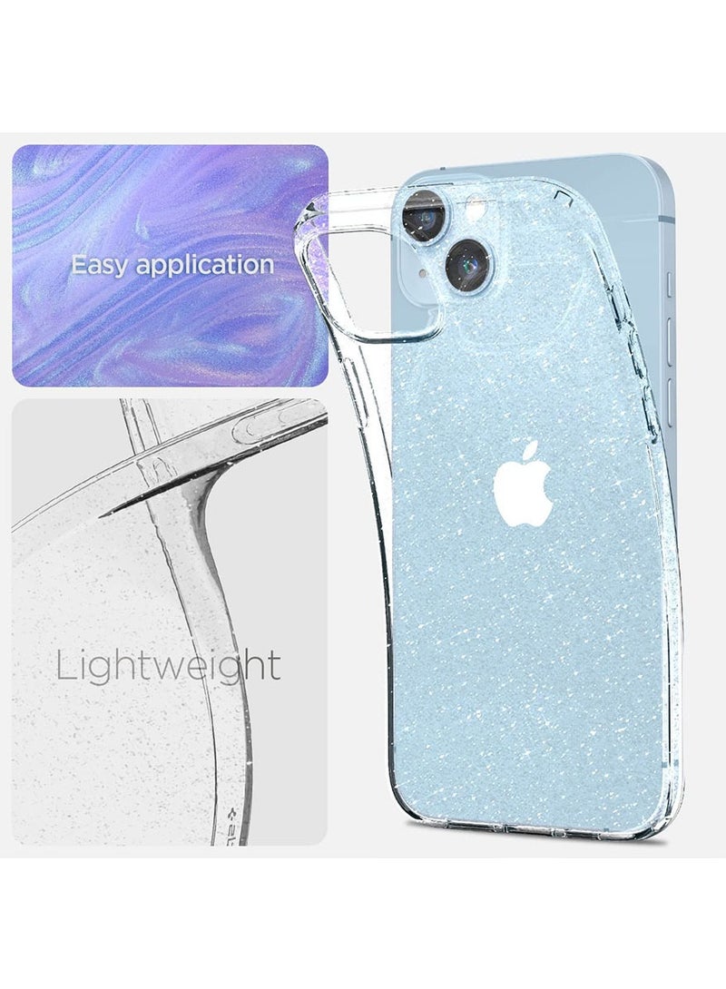 Spigen Liquid Crystal Glitter iPhone 14 Plus Case Cover - Crystal Quartz  - Image 3