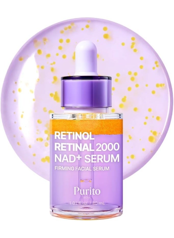 PURITO Retinol 0.1% + Retinal 0.1% Anti-Ageing Facial Serum | for Wrinkles, Fine Lines & Firmer Skin | Dual Retinoids with NAD+, Improve Elasticity & Skin Texture | Korean Skincare, 30 ml 1.01 fl.oz - Image 1