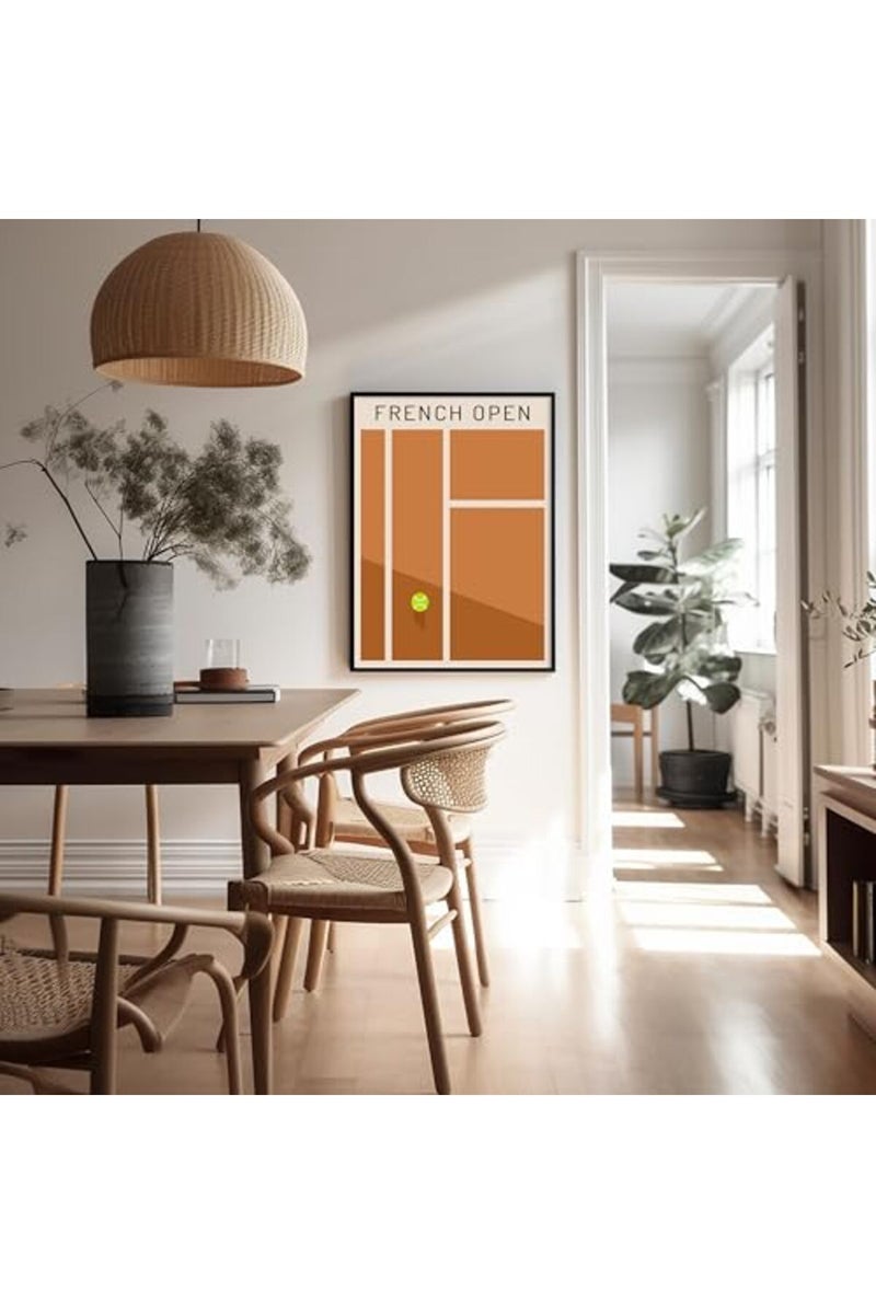 Poster Master French Open Poster - Tennis Print - Sports Art - Grand Slam Art - Minimal Art - Gift for Him, Her, Athlete & Tennis Fan - Great Decor for Gym, Dorm or Office - 8x10 UNFRAMED Wall Art - Image 5