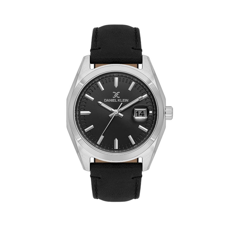 DANIEL KLEIN Premium Black Leather Watch for Men DK.1.14138-1 - Image 1