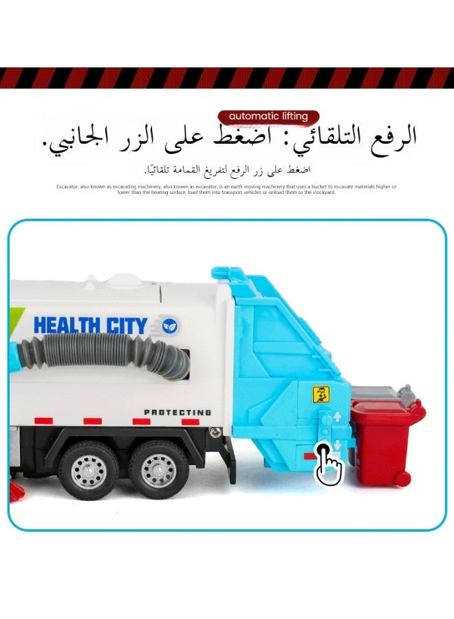 Electric Sweeper Truck Toy – Water Spray, Light & Sound, Pull Back, Alloy Model, Gift for Kids - Image 3