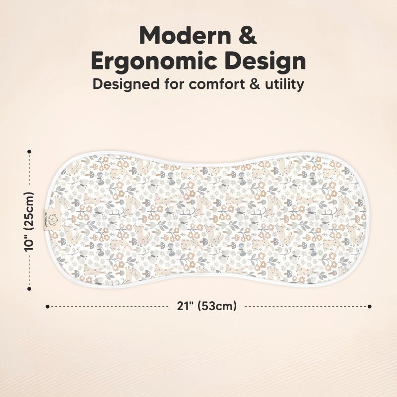 KeaBabies 5-Pack Muslin Burp Cloths Baby Boy, Girl - Very Absorbent Baby Burp Cloth Rags, 8-Layers Viscose Derived from Bamboo Cotton Muslin Towel, Super Soft Spit Up Rags, No Shrink Washcloths (Prairie) - Image 2