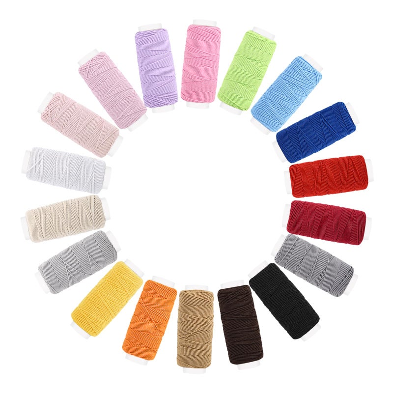 2 MULE TEAM 22PCS Elastic Thread for Sewing Machine 0.6mm, 20m Elastic Sewing Thread for Sewing Machine for Shirring,Serger,Overlock Machines Quilting Knitting,Weave,DIY - Image 2