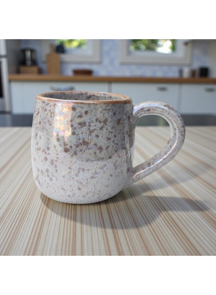 color zone pottery A uniquely shaped 150ml mug, microwave safe, handmade from pottery. - Image 1